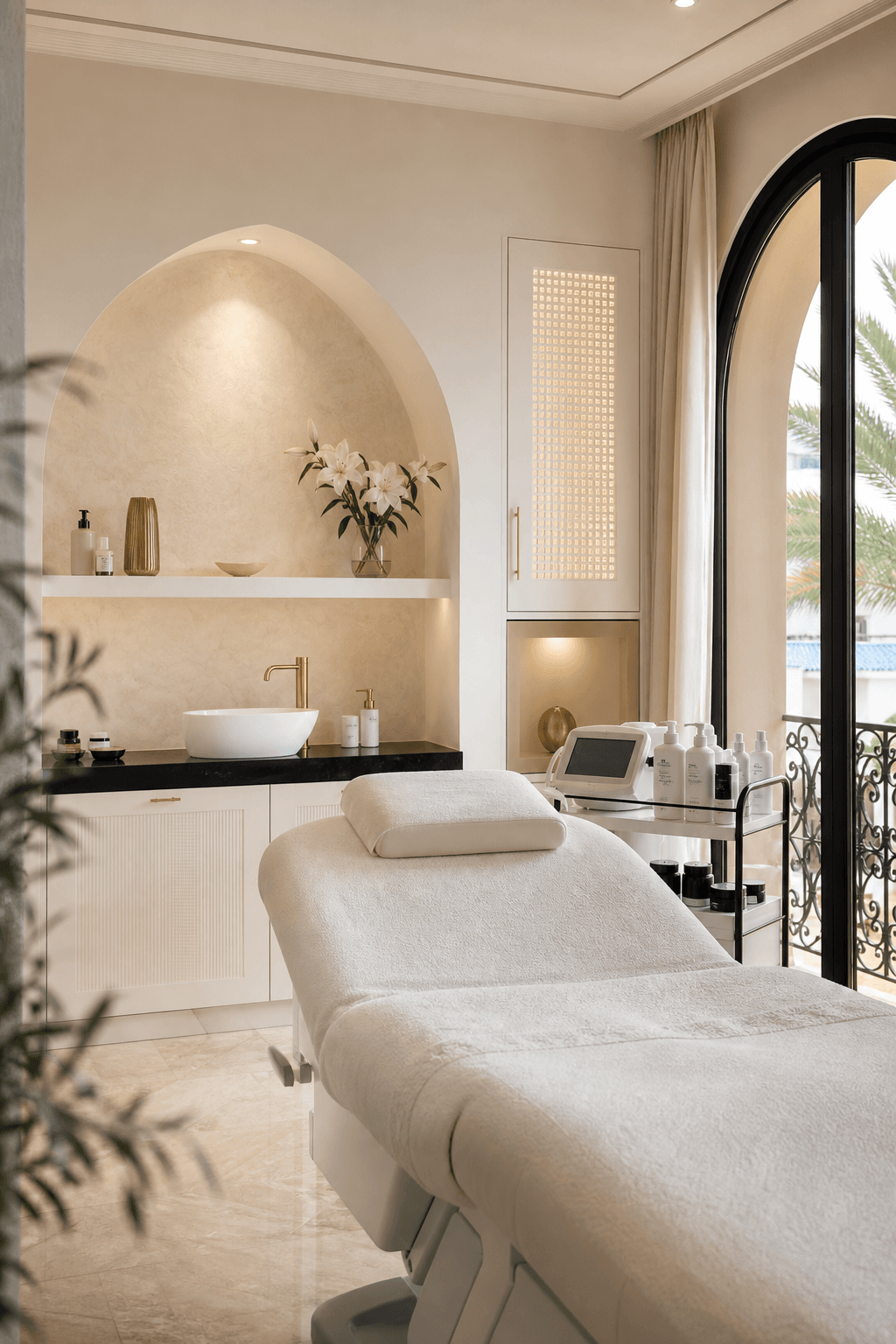 Salle de soin élégante Peau Lisse Clinic